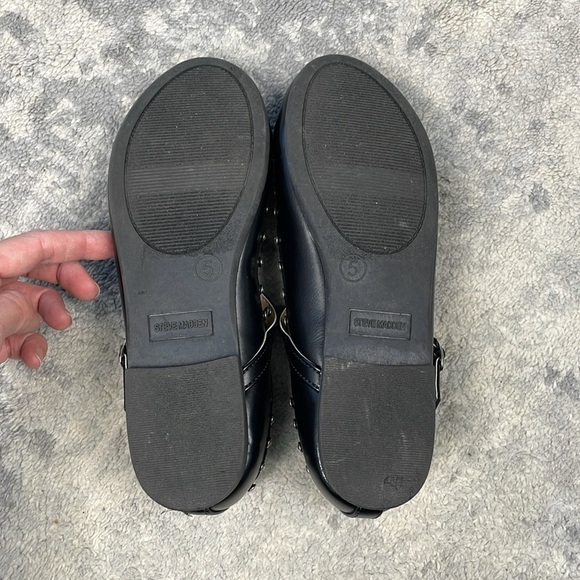 New Steve Madden JRea Crystal Embellished Mary Jane Ballet Flats Black Sz 5 Girl - Picture 12 of 15